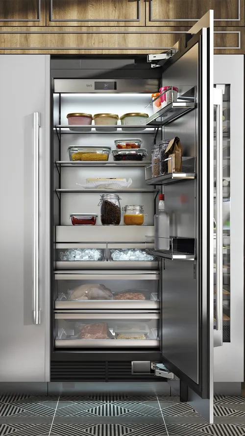 30-inch Integrated Column Freezer, Frustum-Shaped Ice | SKS