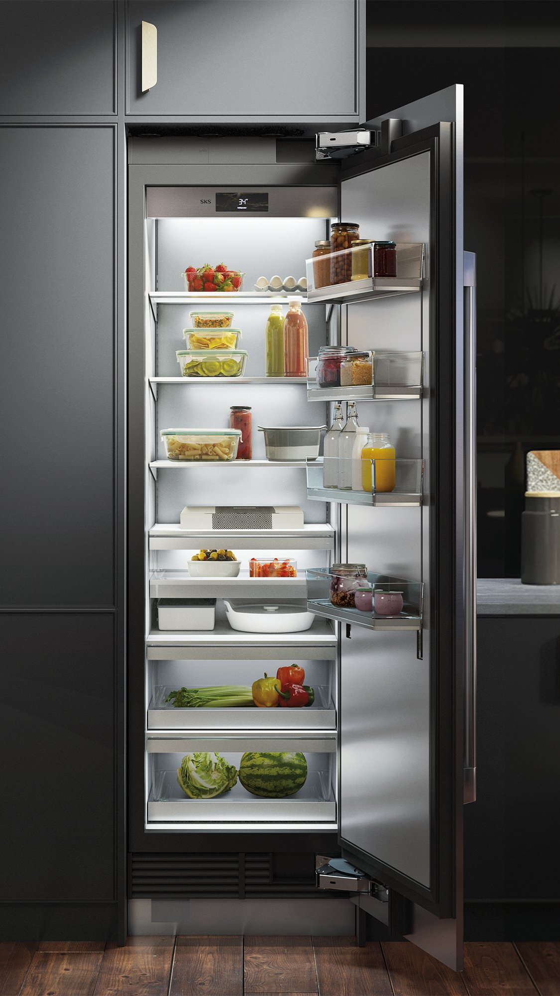 スラーピー様 24-inch Integrated Column Refrigerator, Water Dispenser | SKS