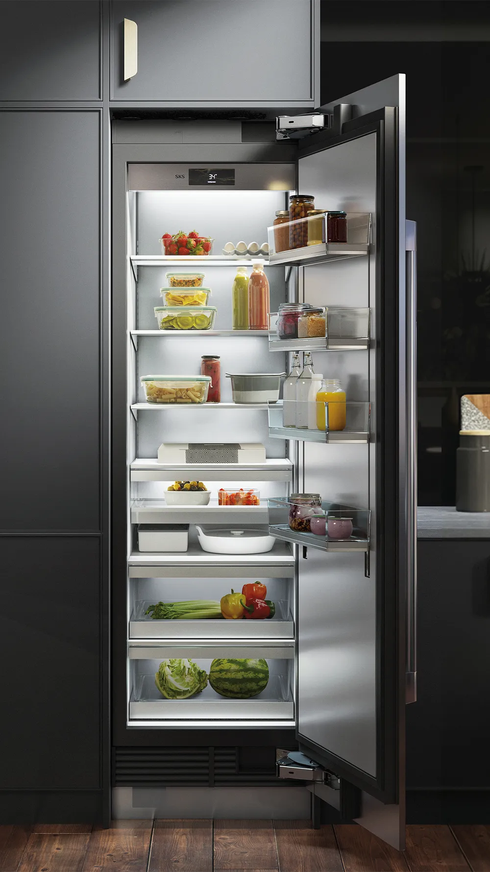 キャビセラスリム 24-inch Integrated Column Refrigerator, Water Dispenser | SKS