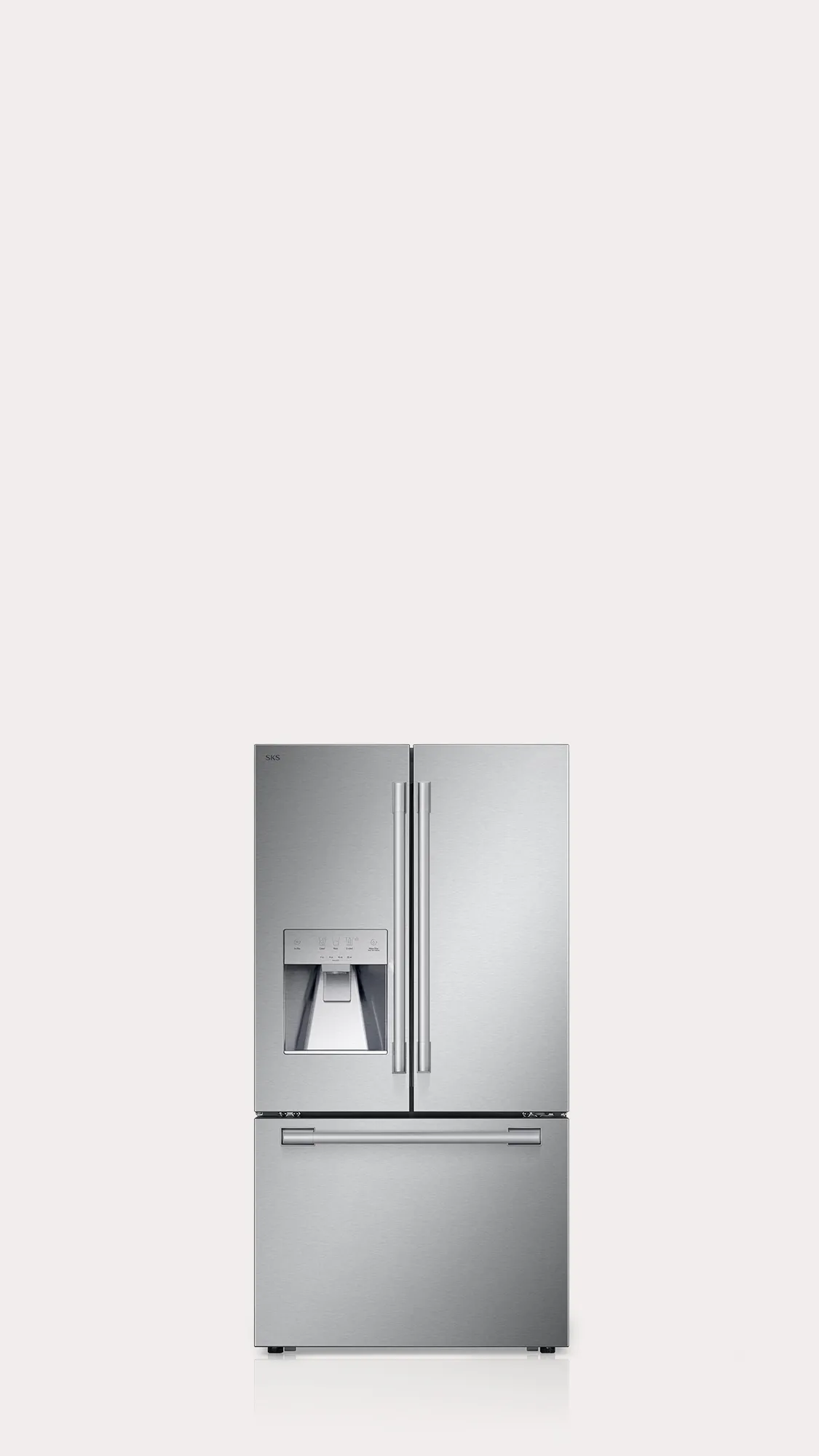 36-inch Counter-Depth French Door Refrigerator, Metal Interior | SKS