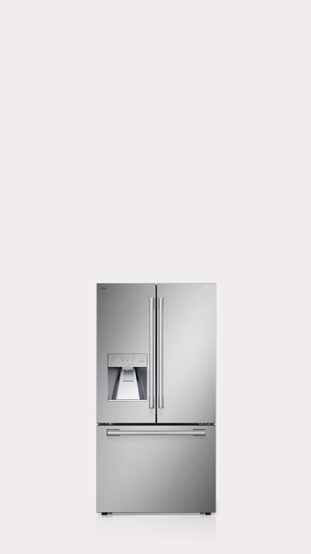 36-inch Counter-Depth French Door Refrigerator, Metal Interior | SKS