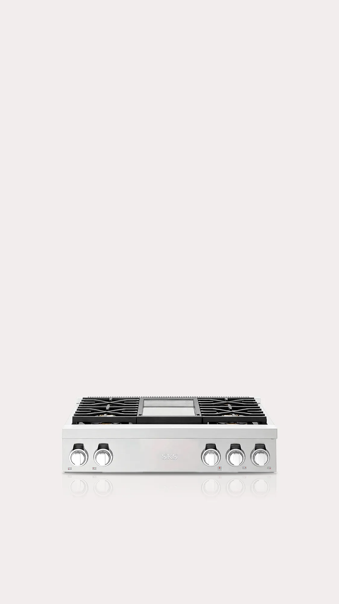 36-inch Gas Professional Rangetop, Chromium Griddle | SKS