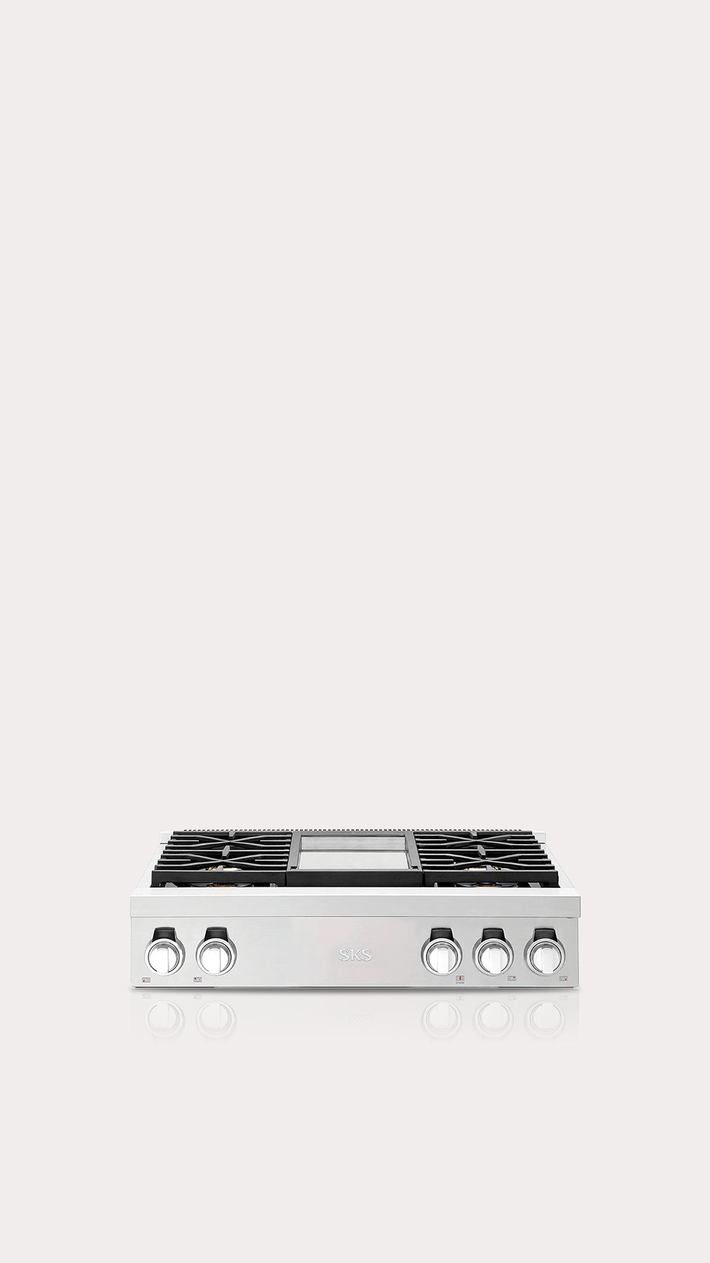 36-inch Gas Professional Rangetop, Chromium Griddle | SKS