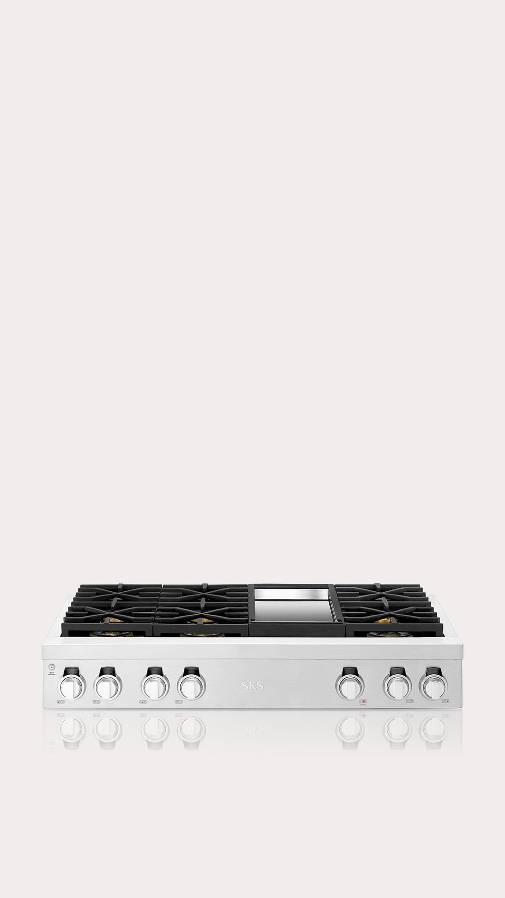 48-inch Gas Professional Rangetop, Chromium Griddle | SKS