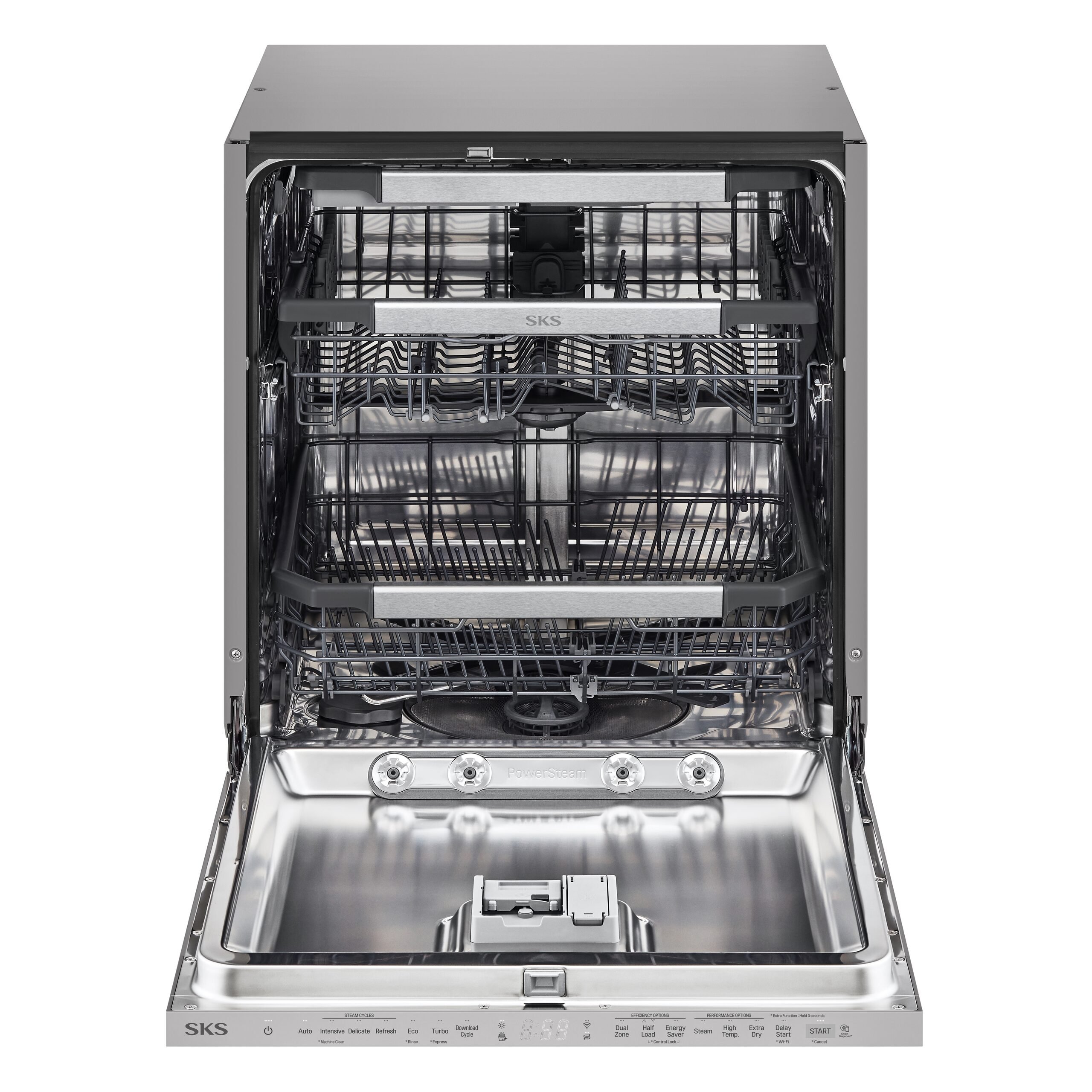 24-inch Panel-Ready Dishwasher, PowerSteam and QuadWash | SKS