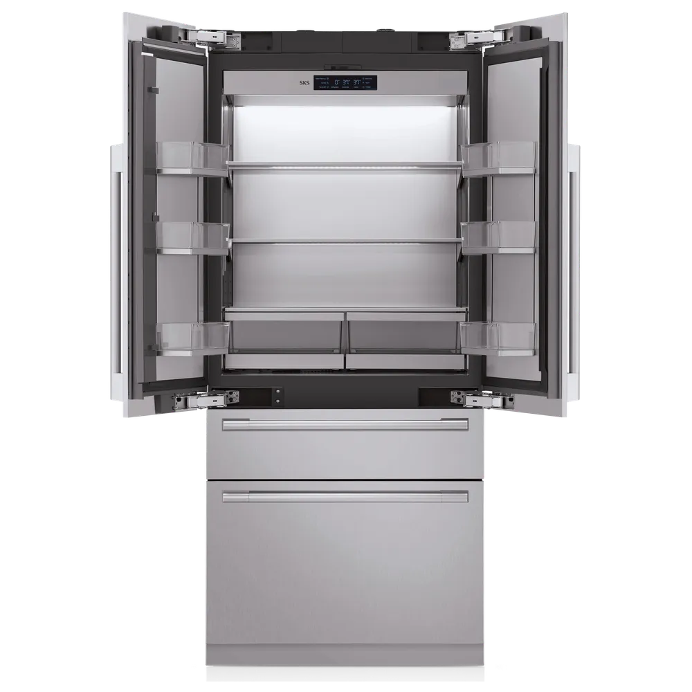 36-inch Built-in Panel-Ready French Door Refrigerator | SKS