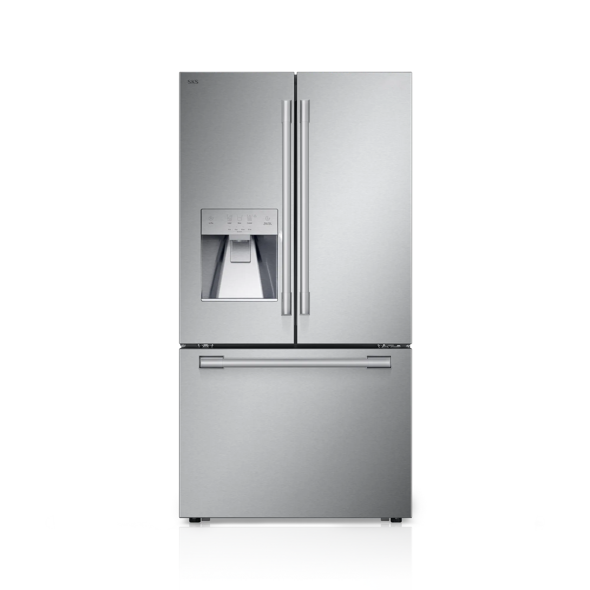 36-inch Counter-Depth French Door Refrigerator, Metal Interior | SKS