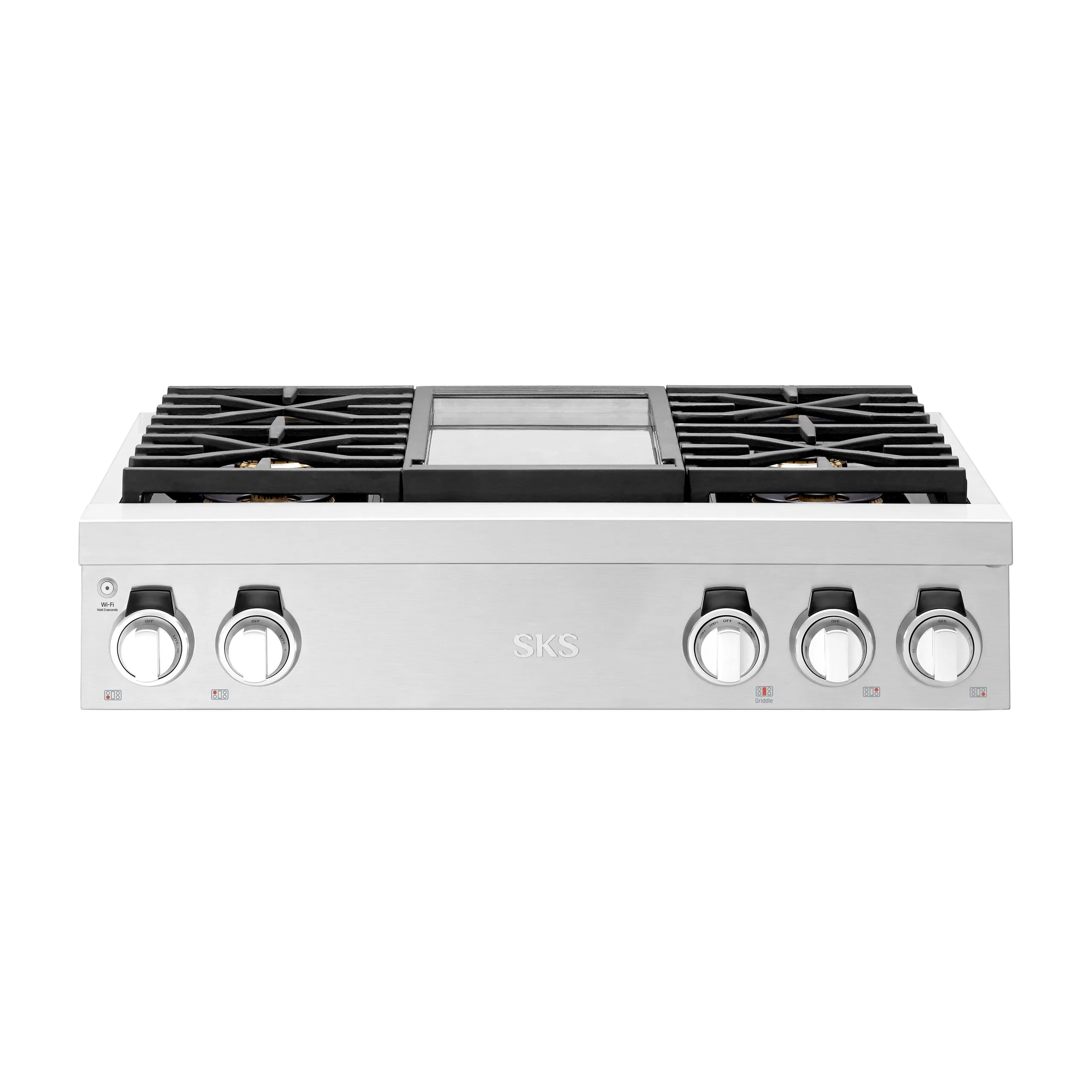 36-inch Gas Professional Rangetop, Chromium Griddle | SKS