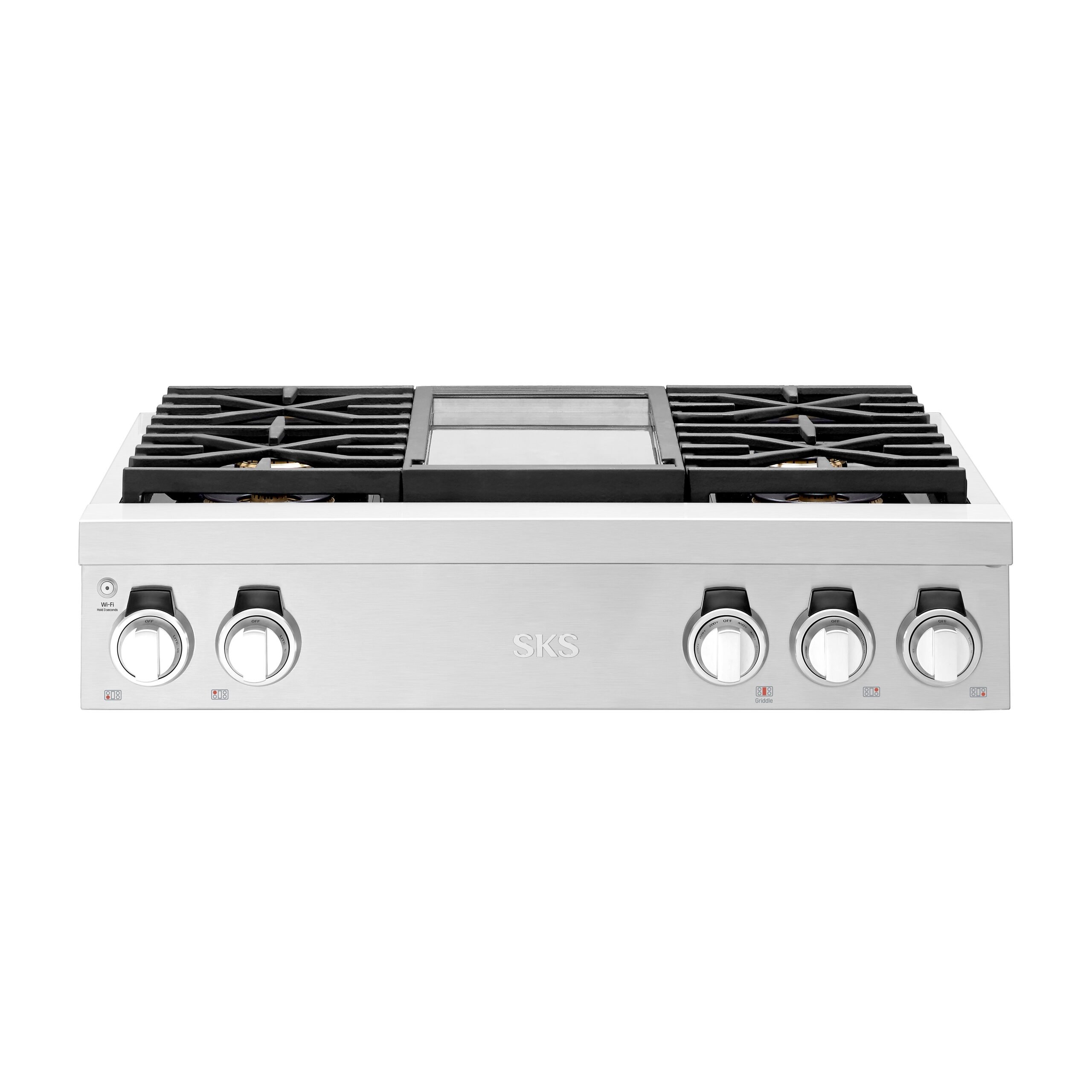 36-inch Gas Professional Rangetop, Chromium Griddle | SKS